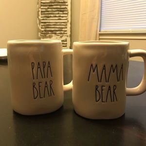 Mama bear and papa bear mugs.